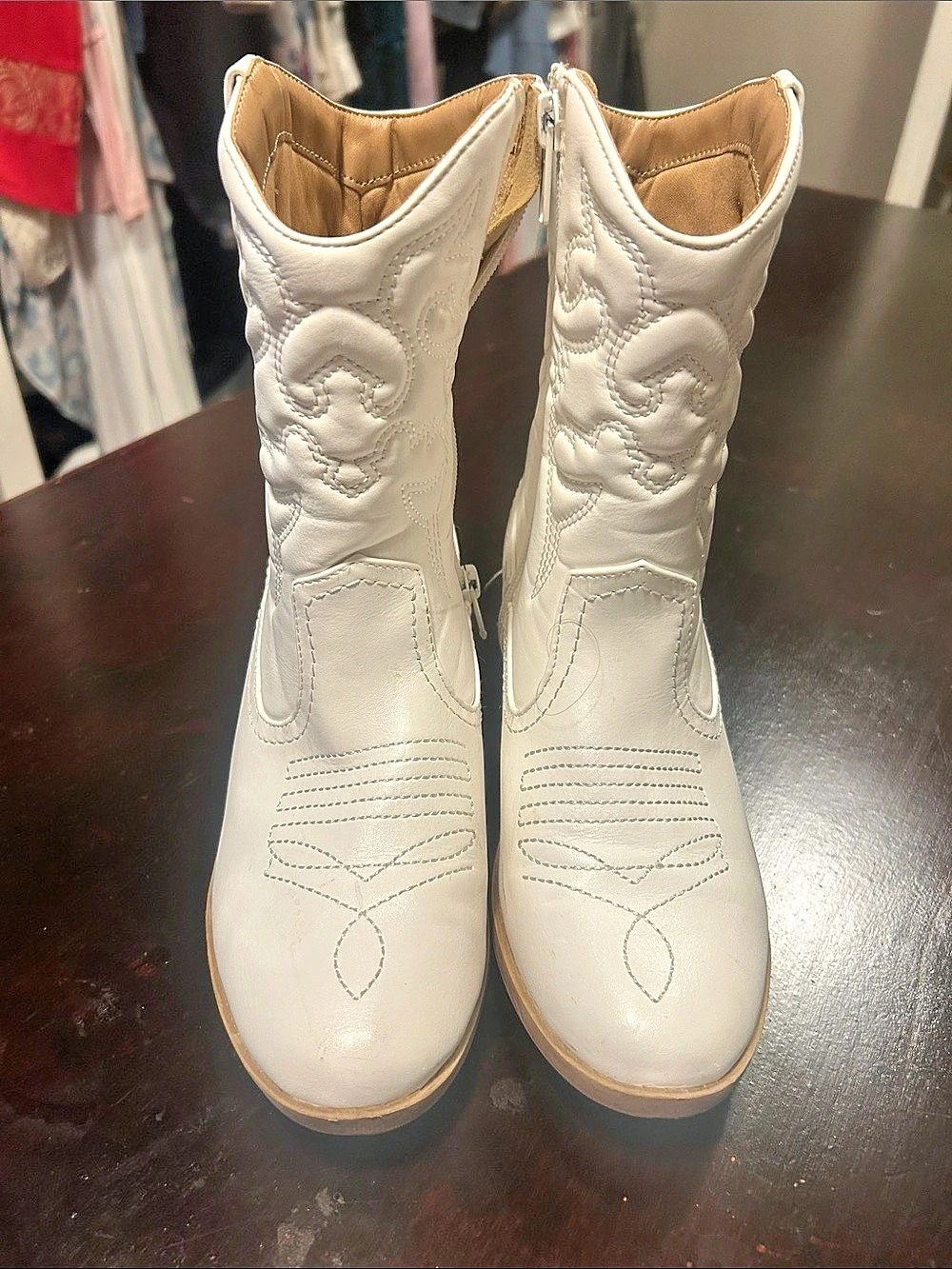 Soda Rigging-S White Western Boots